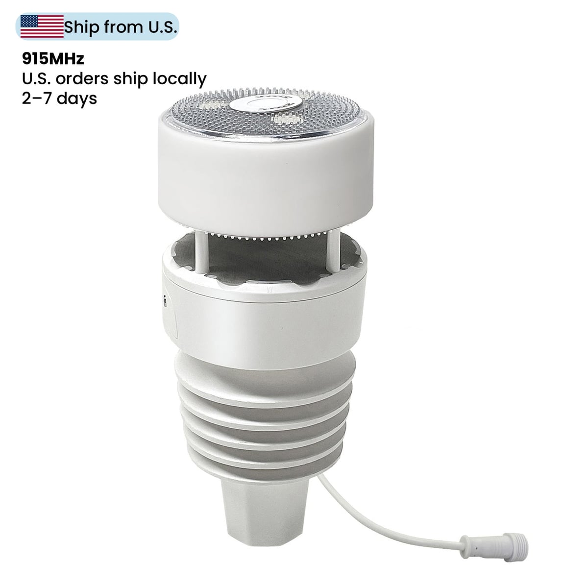 Statie meteo Ecowitt WS90 7-in-1 cu pluviometru haptic si anemometru ultrasonic - main