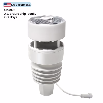 Statie meteo Ecowitt WS90 7-in-1 cu pluviometru haptic si anemometru ultrasonic - main