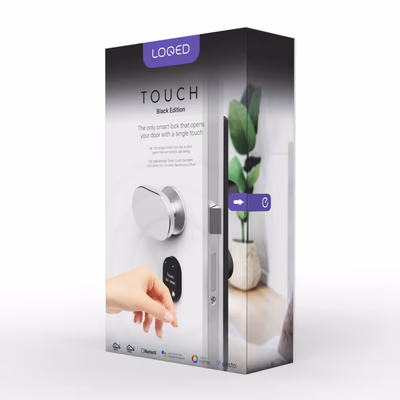 LOQED-TOUCH-SMART-LOCK-BLACK - packaging