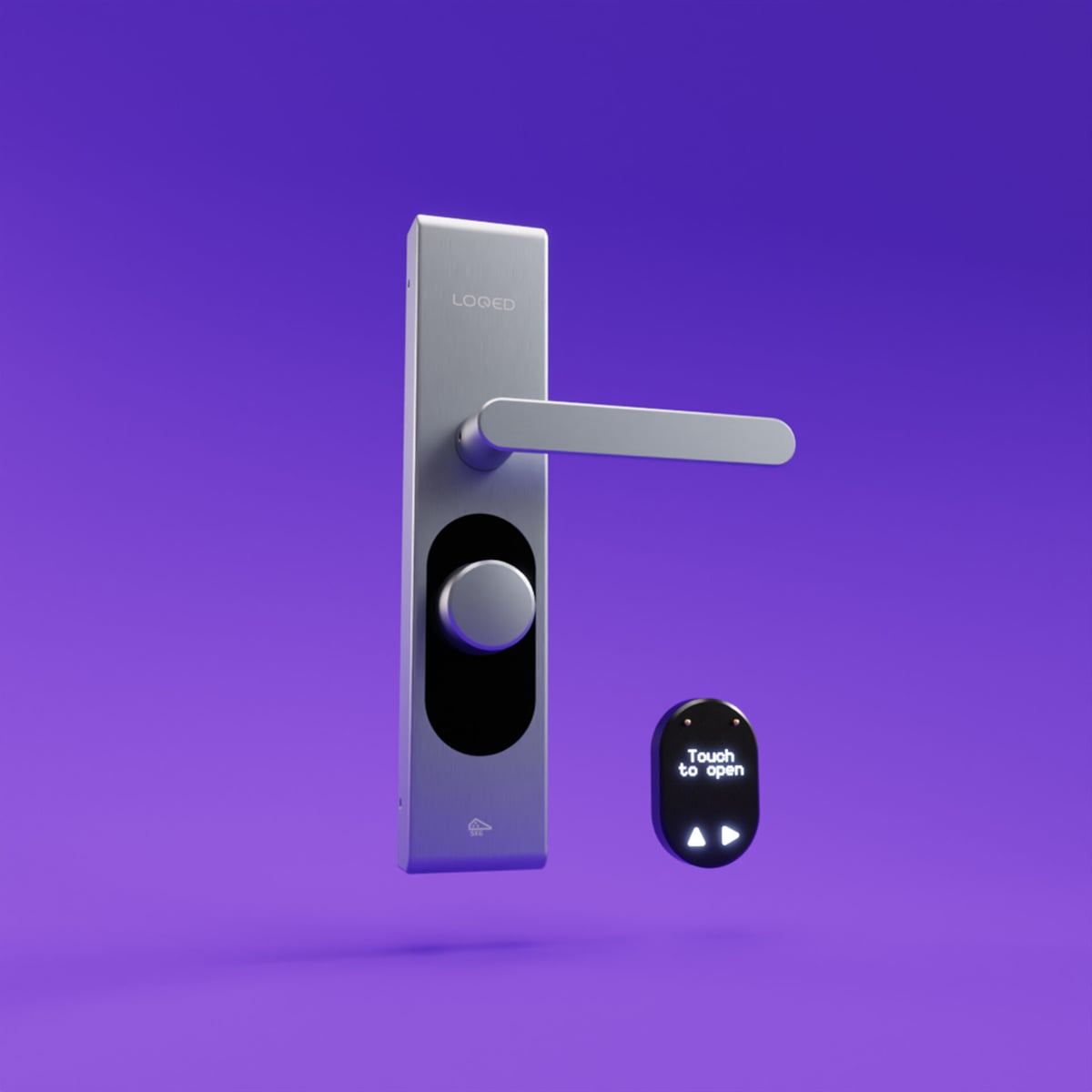 LOQED Touch Smart Lock argintiu, yala inteligenta Wi-Fi Bluetooth - main