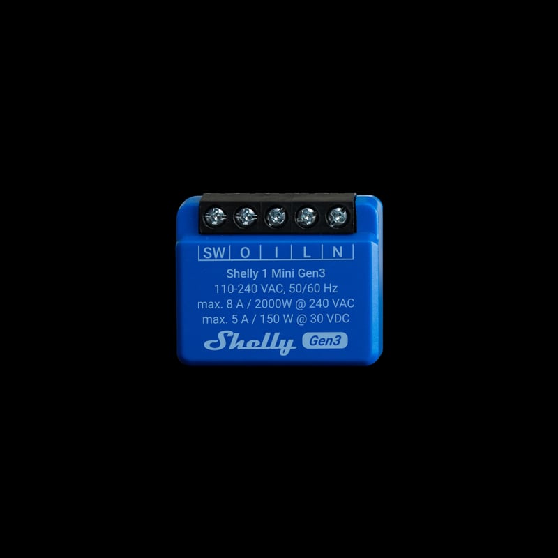 Shelly 1 Mini Gen3 - releu Wi-Fi miniatura pentru montaj in doza - main