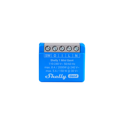Shelly 1 Mini Gen4 (2 buc.) - releu smart Wi-Fi Matter Zigbee - features