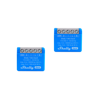 Shelly 1 Mini Gen4 (2 buc.) - releu smart Wi-Fi Matter Zigbee - main