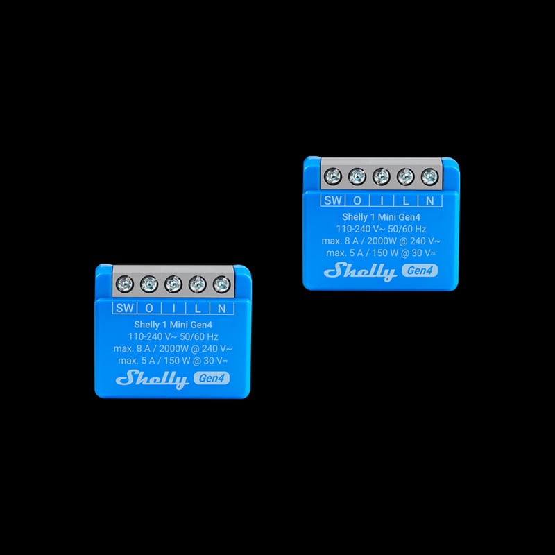 Shelly 1 Mini Gen4 (2 buc.) - releu smart Wi-Fi Matter Zigbee - main