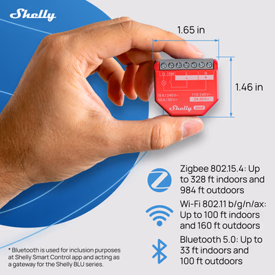 Shelly 1PM Gen4 - releu Wi-Fi cu Matter, Zigbee si masurarea consumului - features