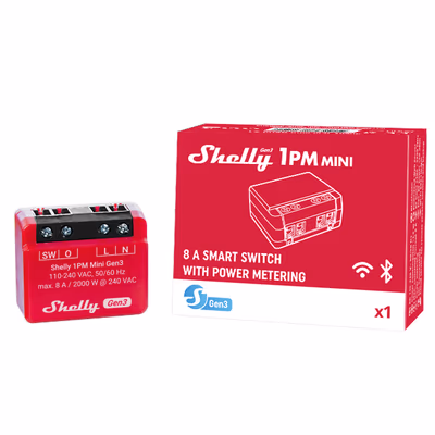 Shelly 1PM Mini Gen3 - releu Wi-Fi cu masurarea consumului - features