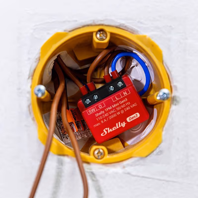 Shelly 1PM Mini Gen3 - releu Wi-Fi cu masurarea consumului - lifestyle