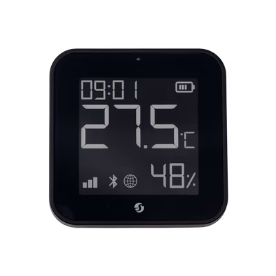 Shelly BLU H&T Display ZB Black senzor temperatura umiditate Zigbee cu afisaj E-Paper - main