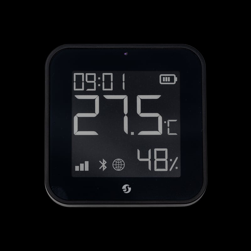 Shelly BLU H&T Display ZB Black senzor temperatura umiditate Zigbee cu afisaj E-Paper - main