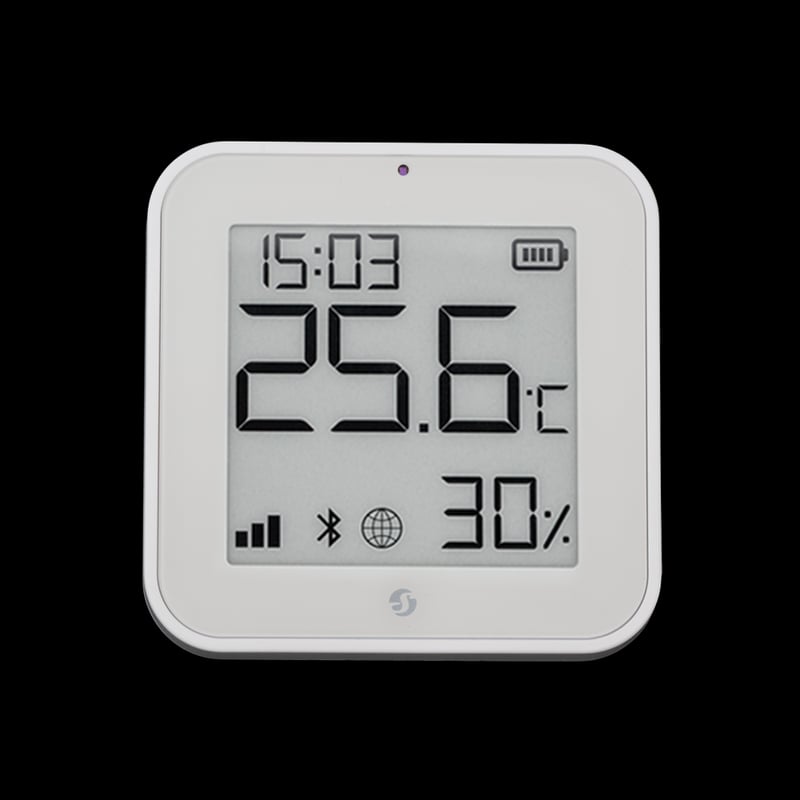 Senzor de temperatură și umiditate Shelly BLU H&T Display ZB White cu ecran - main