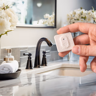 Shelly BLU H&T ZB Ivory - senzor Zigbee temperatura si umiditate - lifestyle