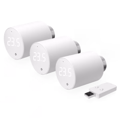 Shelly BLU TRV 3-pack: 3 capete termostatice + BLU Gateway Gen3 - main