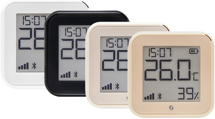 Shelly H&T Gen3 Matte White - senzor Wi-Fi temperatura si umiditate cu ecran e-ink - main