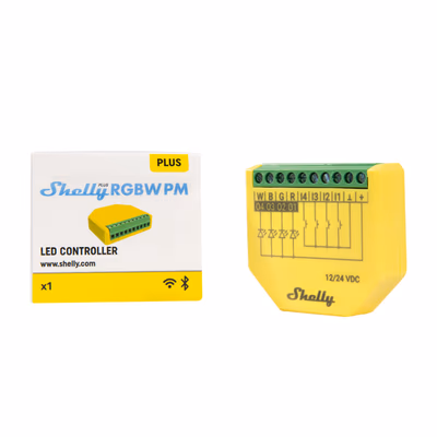 Shelly Plus RGBW PM controler banda LED Wi-Fi cu masurarea consumului - features