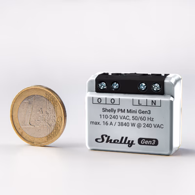 Shelly PM Mini Gen3 - contor de energie WiFi pentru doza de aparataj - features