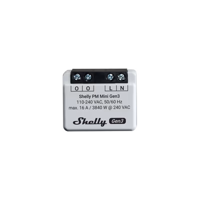 Shelly PM Mini Gen3 - contor de energie WiFi pentru doza de aparataj - main