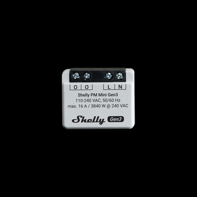 Shelly PM Mini Gen3 - contor de energie WiFi pentru doza de aparataj - main