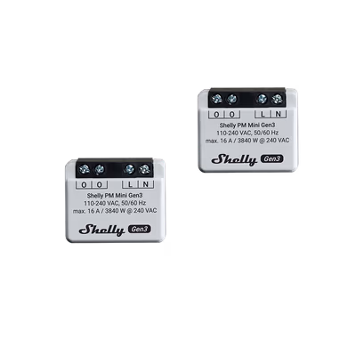 Shelly PM Mini Gen3 - contor de energie WiFi pentru doza de aparataj - packaging