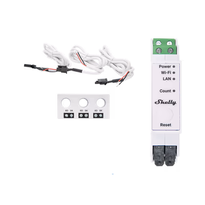 Shelly Pro 3EM-3CT63 contor de energie trifazat pe sina DIN cu 3 cleme CT 63A - main