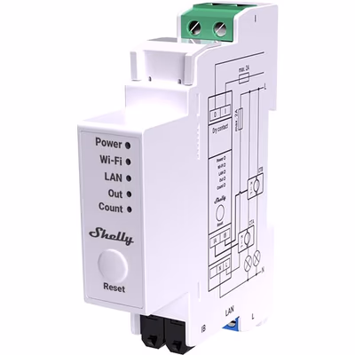 Shelly Pro EM-50 contor de energie pe sina DIN cu 2 clesti 50A - main