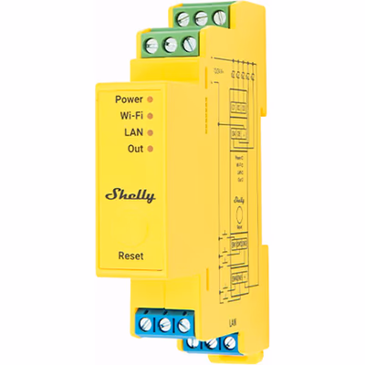 Shelly Pro RGBWW PM - controler LED 5 canale pe sina DIN cu masurare consum - main