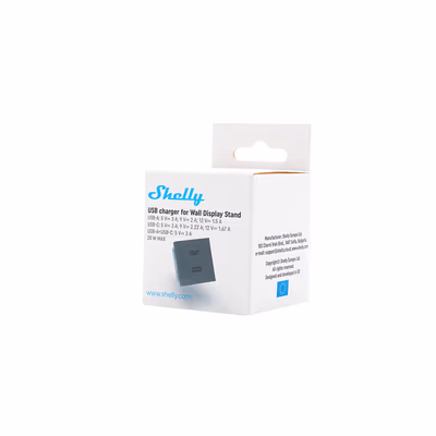 SHELLY-USB-CHARGER-WALL-DISPLAY-STAND-BLACK - packaging