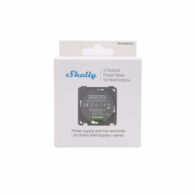 Shelly 2-Output Power Base pentru Wall Display i-series - packaging
