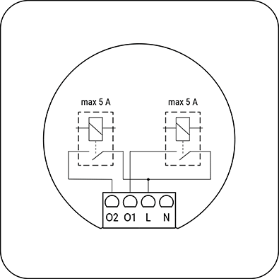Shelly 2-Output Power Base pentru Wall Display i-series - specs