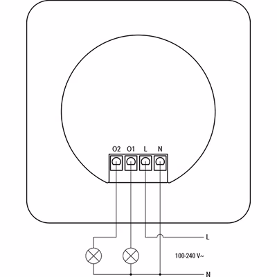 Shelly 2-Output Power Base pentru Wall Display i-series - technical