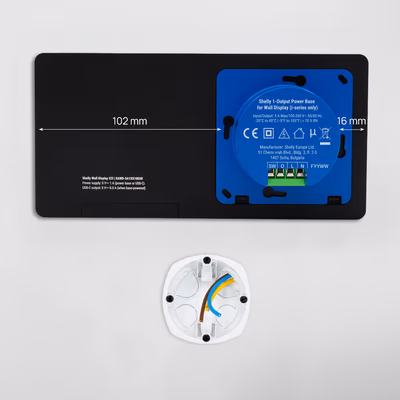 Shelly Wall Display X2i Black - panou tactil smart 6.95" - technical