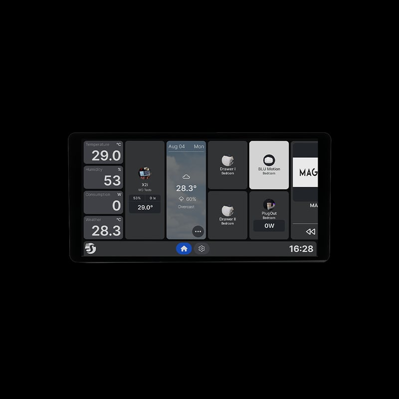 Shelly Wall Display X2i Silver - panou tactil smart home - main