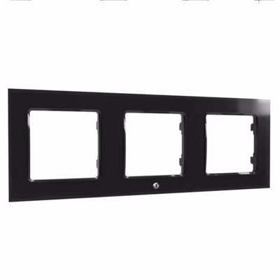 Shelly Wall Frame 3 Negru - rama triplă pentru Wall Switch - main