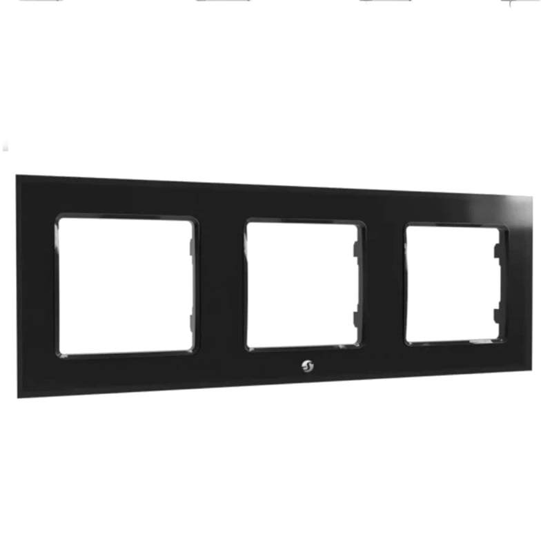 Shelly Wall Frame 3 Negru - rama triplă pentru Wall Switch - main