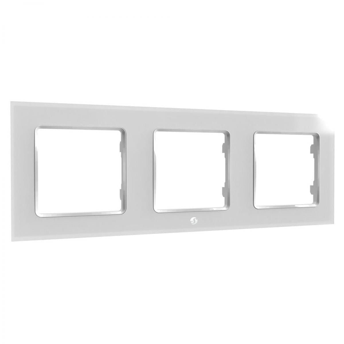 Shelly Wall Frame 3 alb, ramă triplă pentru Shelly Wall Switch - main