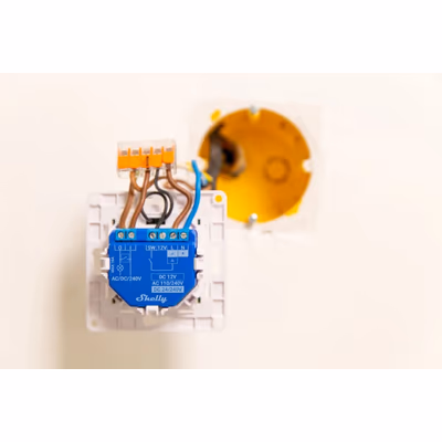 Shelly Wall Switch 1 Black — panou de comutator cu 1 buton, negru - lifestyle