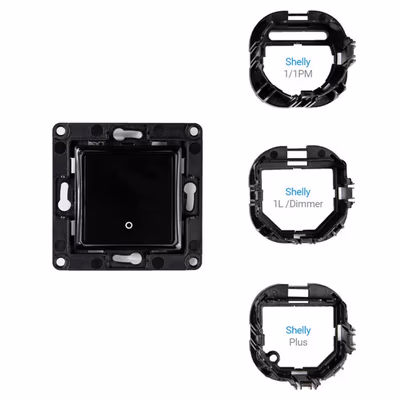 Shelly Wall Switch 1 Black — panou de comutator cu 1 buton, negru - lifestyle