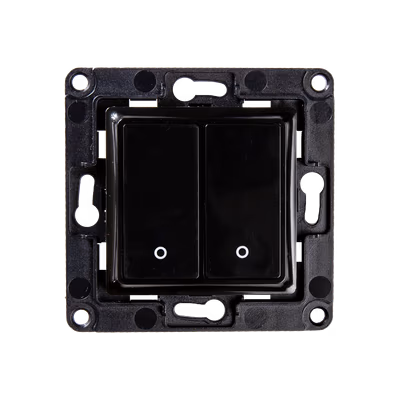 Shelly Wall Switch 2 Negru - panou clavie cu 2 butoane - main