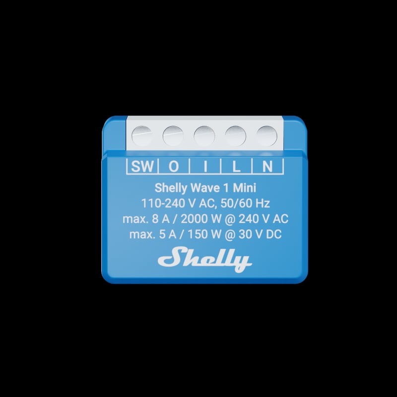 Shelly Wave 1 Mini LR - releu Z-Wave miniatura 1 canal cu Long Range - main