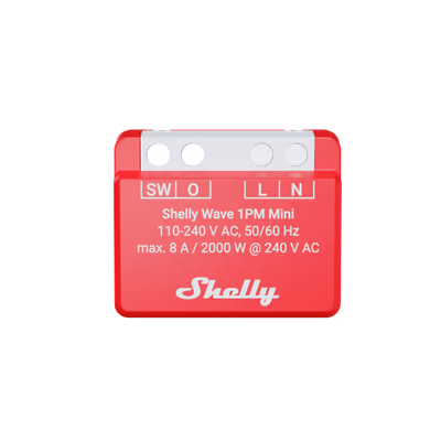 Shelly Wave 1PM Mini LR releu Z-Wave Long Range cu masurare consum - main