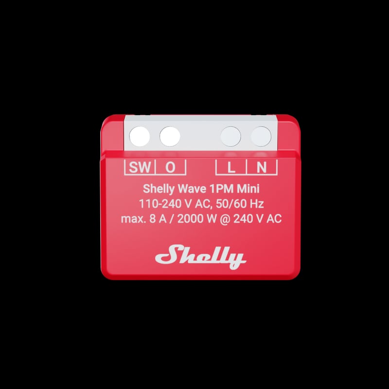 Shelly Wave 1PM Mini LR releu Z-Wave Long Range cu masurare consum - main