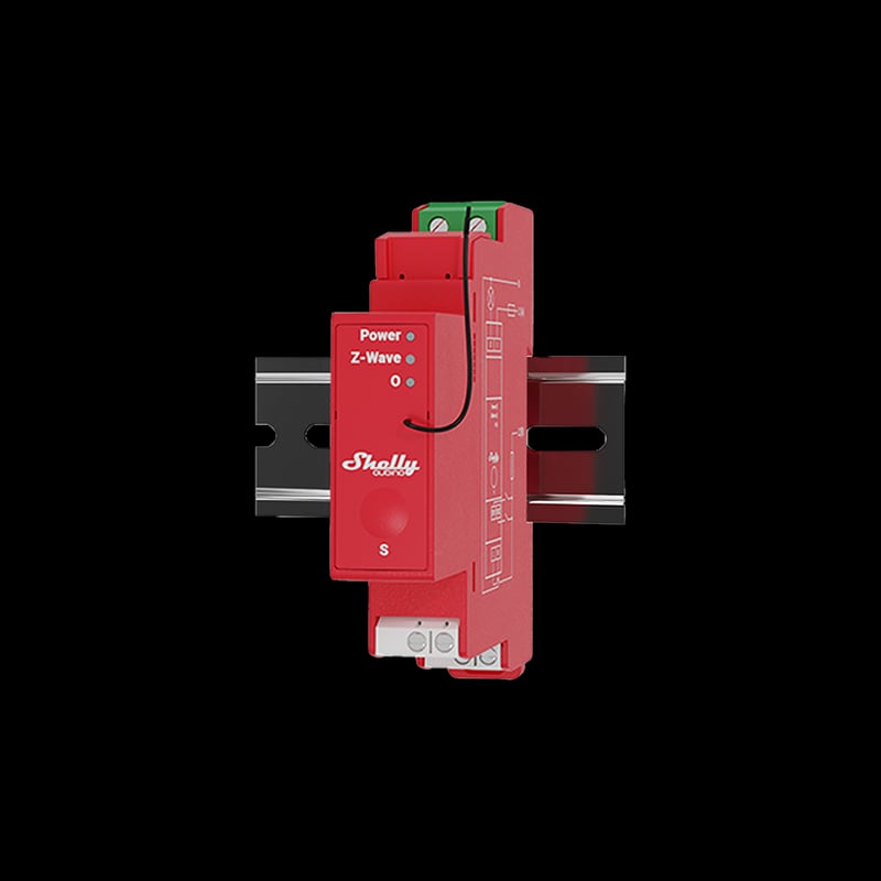 Shelly Wave Pro 1PM - releu Z-Wave pe sina DIN cu masurare consum - main