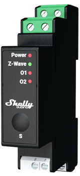 Shelly Wave PRO 2PM releu Z-Wave 2 canale pe sina DIN cu masurare - main
