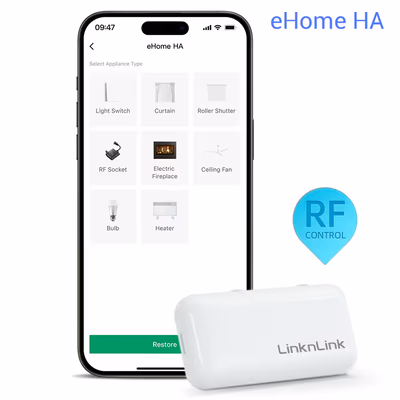 LinknLink eHome HA RF-мост 433 МГц для Home Assistant через RF2MQTT