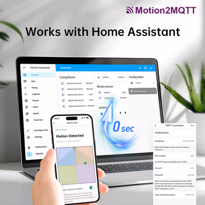 LinknLink eMotion Ultra датчик присутствия 60ГГц mmWave для Home Assistant