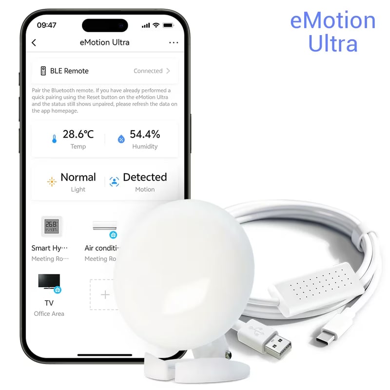LinknLink eMotion Ultra датчик присутствия 60ГГц mmWave для Home Assistant