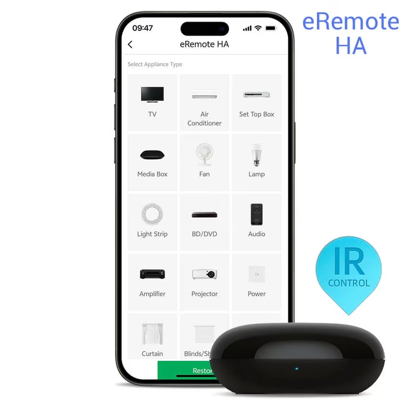 LinknLink eRemote HA Wi-Fi ИК-бластер для Home Assistant (IR2MQTT)
