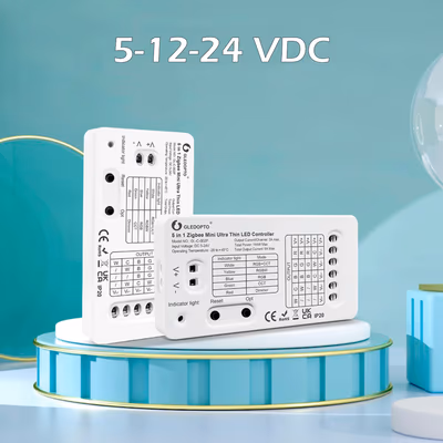 Gledopto GL-C-002P ультратонкий Zigbee 5в1 контроллер ленты 6А/канал