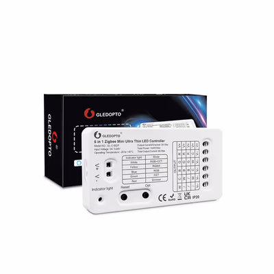Gledopto GL-C-002P ультратонкий Zigbee 5в1 контроллер ленты 6А/канал