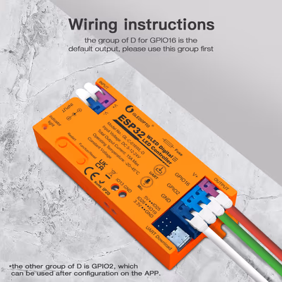 Gledopto GL-C-016WL-D контроллер ESP32 WLED на 1 выход для адресной ленты