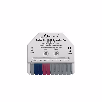 Gledopto GL-C-301P контроллер LED-ленты 5-в-1 Zigbee Pro+ Ultra-mini